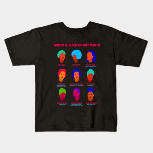 Women Of Black History Month Kids T-Shirt